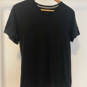 Banana Republic Mens Soft Wash Black V Neck Tee
